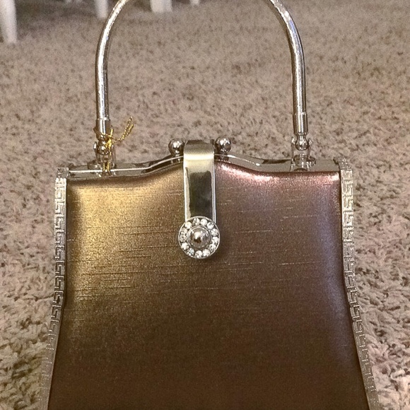 Handbags - Unique Bronze Evening Purse Vintage Style